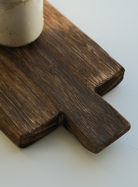 民宿实木双耳茶盘高级感置物架