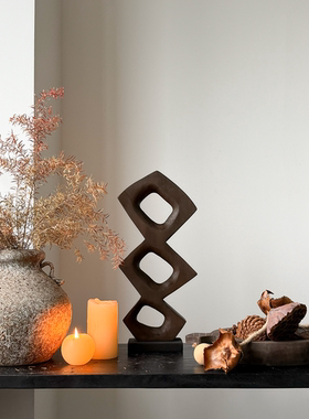 实木双耳托盘木质装饰盘干果摆件