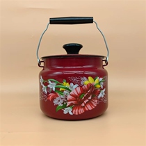 Russian Original Clothing Import Nostalgia Retro 2 Liters Enamel Small Lifting Barrel Pig Oil Tank Storage Tank Miscellaneous Grain Jars