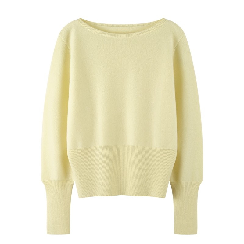 康赛妮短款100纯羊绒套头衫时尚纯色收腰长袖显瘦一字领单股薄款,淘宝优惠券,粉丝福利购,淘宝优惠卷