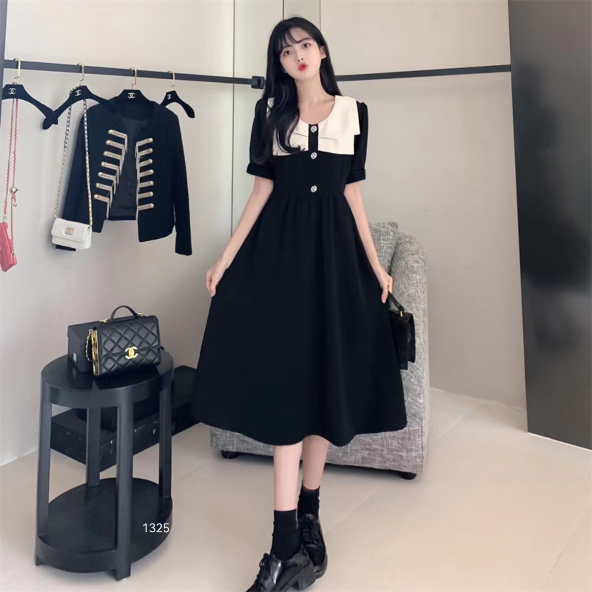 TD2法式碎花裙女春装2023新款收腰显瘦温柔连衣裙子小个子设计感_大包小包007_女装_女士精品-第3张图片-提都小院