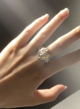 铠甲勇士帝皇侠极光盾戒指男女小众设计高级感七夕礼物送男友指环