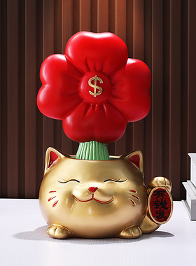 圣优顿树脂招财轻奢可爱猫摆件