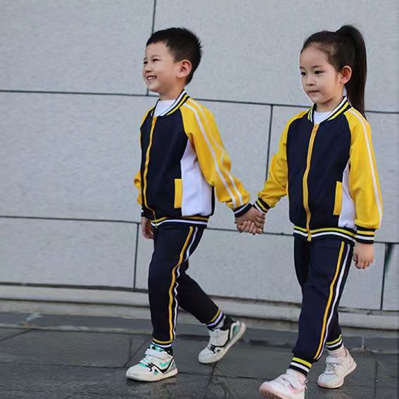 幼儿园园服秋季套装小学生校服红色上衣藏青色裤子单件棒球服儿童