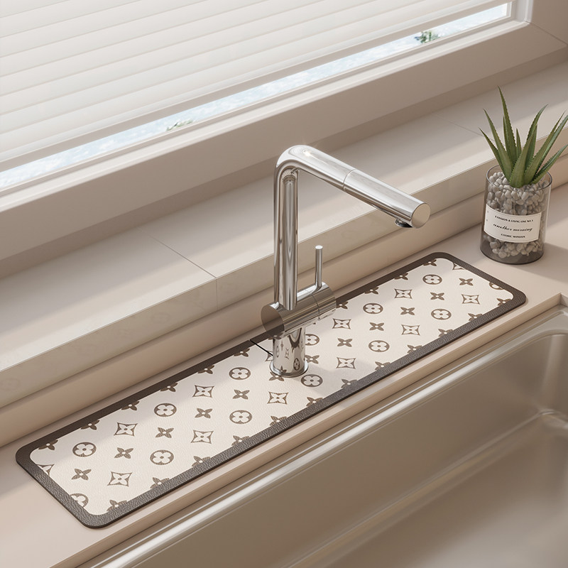 厨房水龙头吸水垫浴室洗手台面沥水垫硅藻泥可擦免洗防滑速干垫子,淘宝优惠券,粉丝福利购,淘宝优惠卷