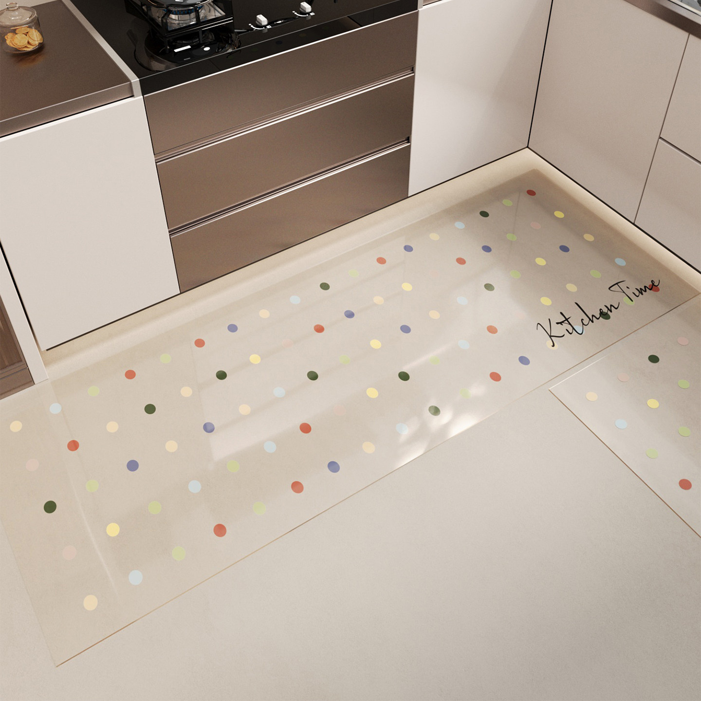 厨房地垫软玻璃透明防水防油免洗可擦脚垫可裁剪易打理门口地毯,淘宝优惠券,粉丝福利购,淘宝优惠卷