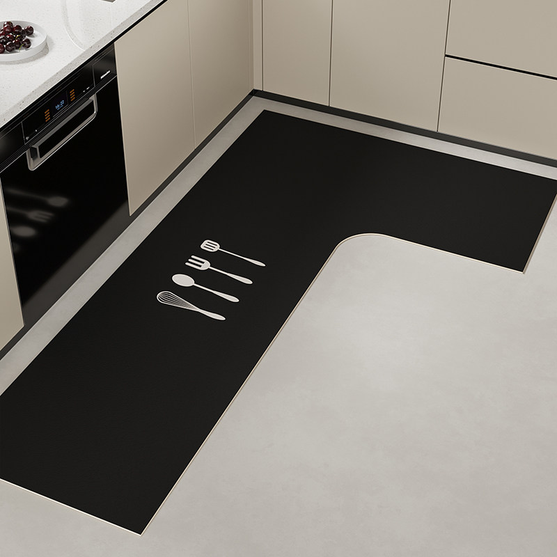 厨房L型吸油吸水防滑家用软垫免洗可擦防摔地垫耐脏高级感可定制,淘宝优惠券,粉丝福利购,淘宝优惠卷