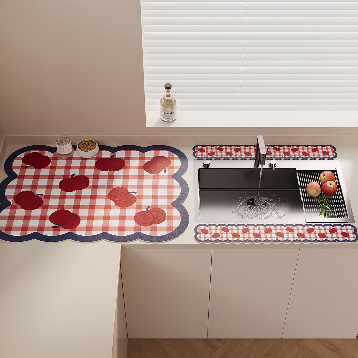 硅藻泥水龙头挡水条免洗可擦防滑窄边洗手台台面垫厨房防溅吸水垫,淘宝优惠券,粉丝福利购,淘宝优惠卷