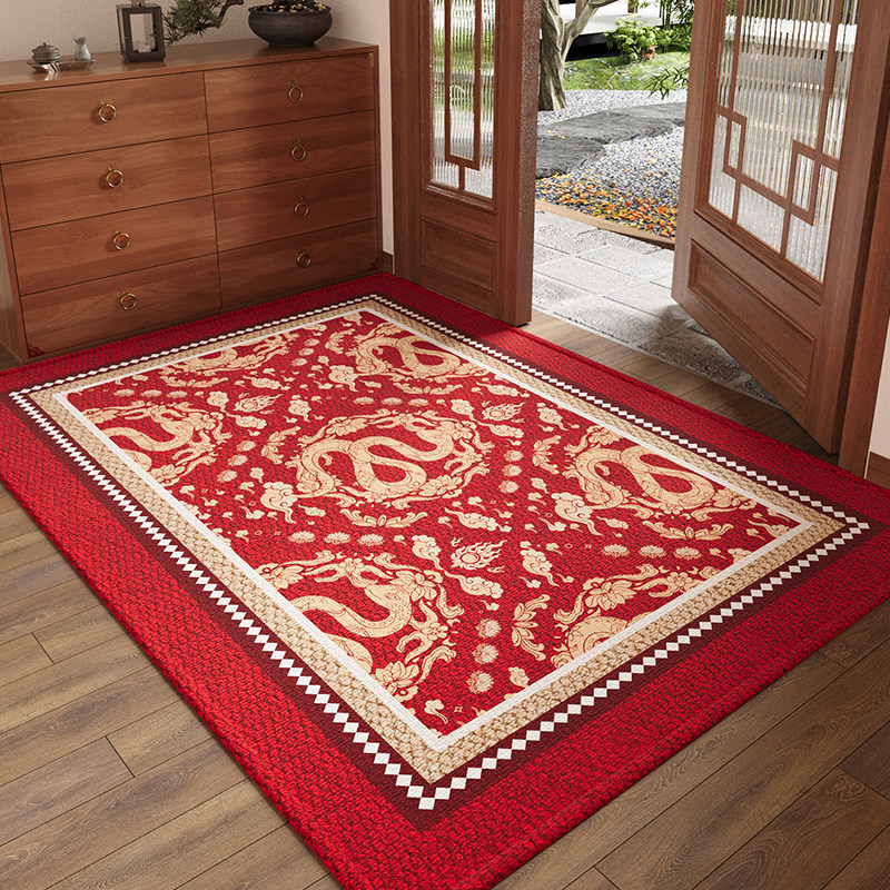 红色喜庆入户门地垫玄关大门口进门脚垫出入平安新年脚垫室内门毯,淘宝优惠券,粉丝福利购,淘宝优惠卷