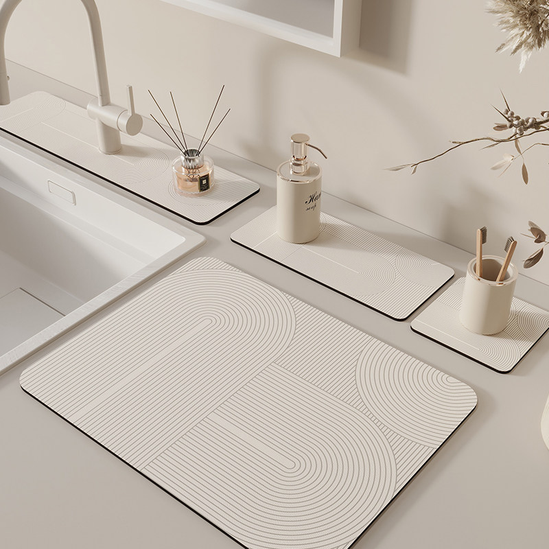 洗手台吸水垫厨房吧台水龙头沥水垫卫生间洗手间硅藻泥洗漱台面垫,淘宝优惠券,粉丝福利购,淘宝优惠卷