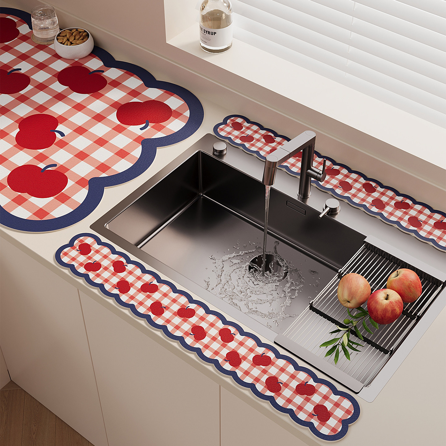 硅藻泥水龙头挡水条免洗可擦防滑窄边洗手台台面垫厨房防溅吸水垫,淘宝优惠券,粉丝福利购,淘宝优惠卷