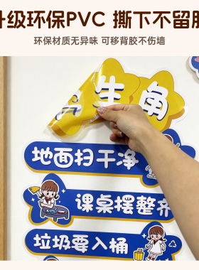 卫生角文化墙贴创意装饰班级布置