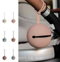 INS Denmark Mushi Small Bell Nipple Box Baby Pacifier Pacifier pacifier Silicone Gel Anti-Fall Portable Out
