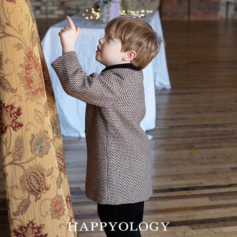 Happyology英国儿童装新款男童英伦女童秋冬毛呢外套中长款呢大衣,淘宝优惠券,粉丝福利购,淘宝优惠卷