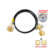 Cross border 60-inch welding carbon dioxide CO2 large bottle turning large bottle inflatable joint over gas pipe with pressure gauge