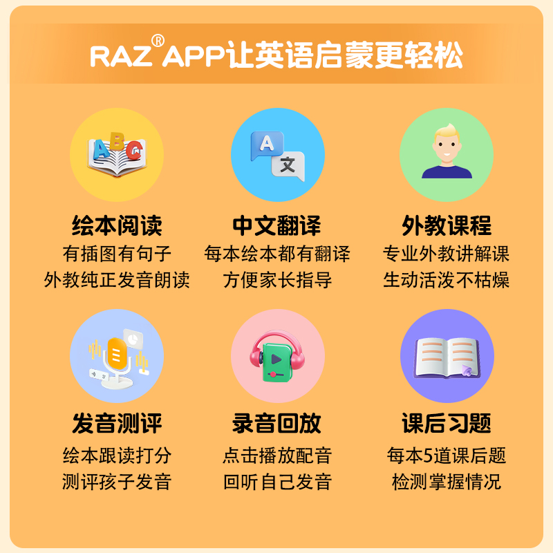 【RAZ英语】APP神马骑士RAZ英语分级阅读海尼曼GKG1绘本阅读+精品外教课程+发音测评+课后习题-图0