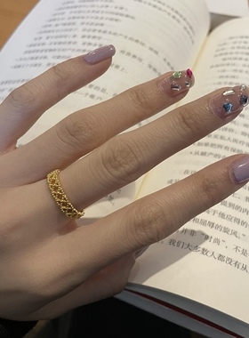 蕾丝花丝闭口戒指