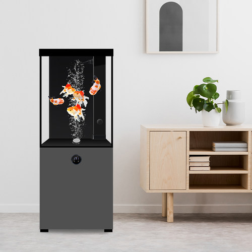 迪顺鱼缸2025年新款超白玻璃底滤金鱼缸水族箱落地客厅家用鱼缸 - 图0