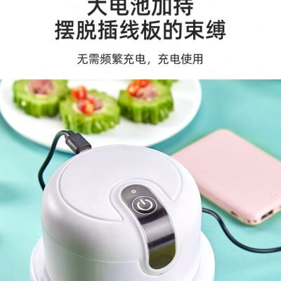 无线电动多功能小型宝宝辅食机料理机婴儿搅拌器打泥机全自动打碎 - 图1