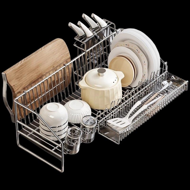 德国304不锈钢碗碟收纳架台面沥水架厨房碗盘筷洗碗池水槽沥水架,淘宝优惠券,粉丝福利购,淘宝优惠卷