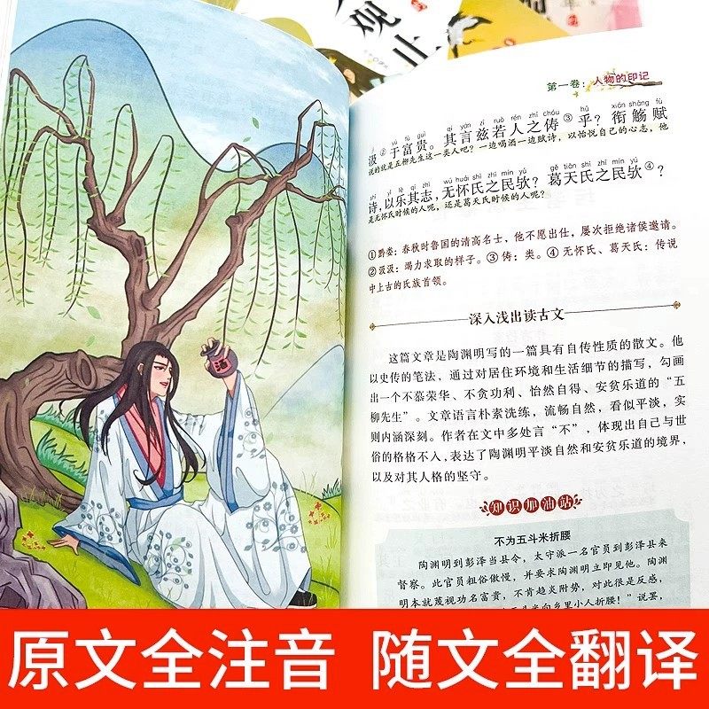 写给青少年的古文观止正版注音全套5册青少年儿童版初高中小学生小古文言文翻译详解启蒙经典选读中国古诗词大全翻译课外阅读书籍