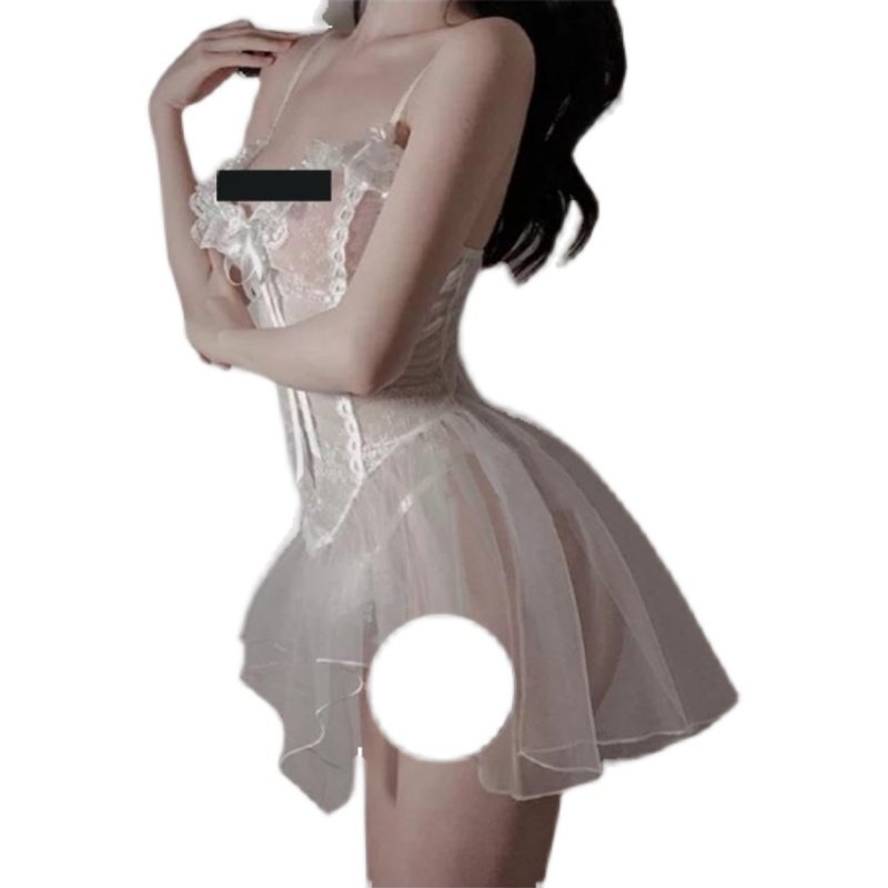 性感炸裂大码薄高弹吊带纯欲低胸露背内衣透明睡衣女火辣极短睡裙,淘宝优惠券,粉丝福利购,淘宝优惠卷