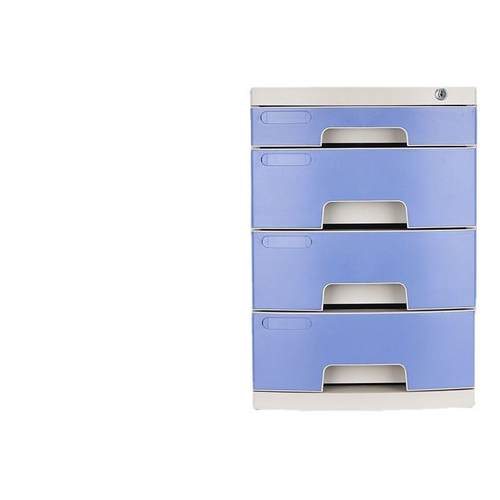 课桌面带锁塑料抽屉式文件柜资料办公室收纳盒文件夹整理箱 - 图3