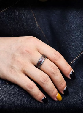 复古九字真言开口戒指男女临兵斗者皆阵列前行国潮民族风小众指环