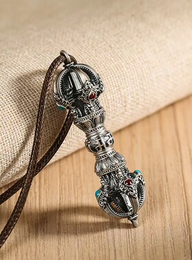 复古金刚杵项链男女中性中国风降魔杵小众高级感吊坠配饰独特