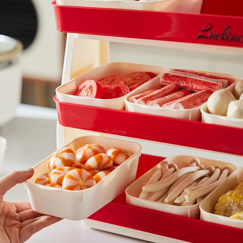 多功能备菜盘放菜收纳盒多层台面置物架火锅配菜神器家用蔬菜托盘,淘宝优惠券,粉丝福利购,淘宝优惠卷