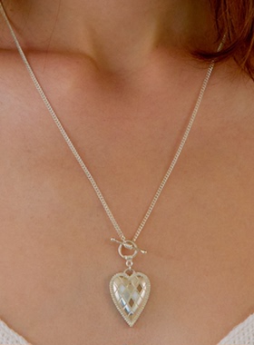 ITONOHA爱心型时尚小众锁骨链