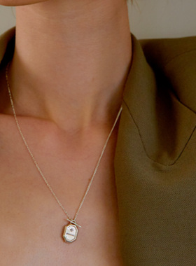 时尚百搭简约大气复古吊牌项链