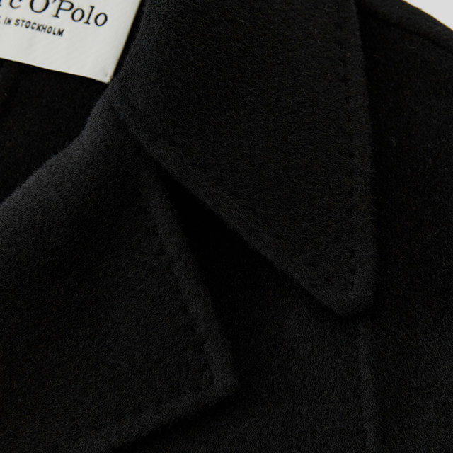 Self-operated MarcO Polo flat collar mid-length coat