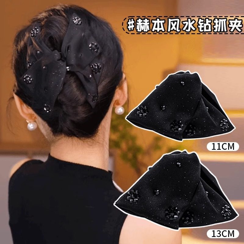 赫本风发夹路易斯蝴蝶结抓夹女后脑勺显发量头饰盘发感鲨鱼夹,淘宝优惠券,粉丝福利购,淘宝优惠卷