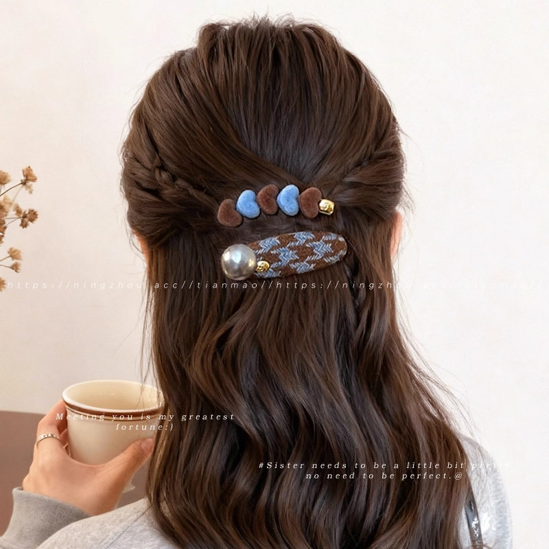 感发夹女爱心撞色侧边夹前额一字发卡碎发刘海夹2025新款头饰,淘宝优惠券,粉丝福利购,淘宝优惠卷