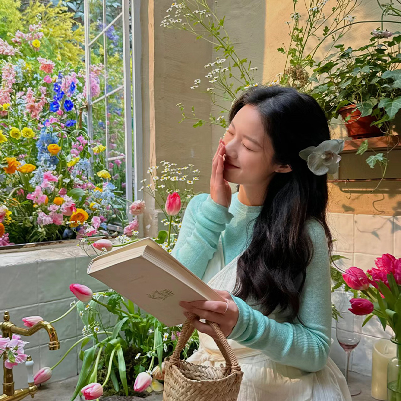 仿真花蝴蝶兰发夹少女甜美侧边粉色花朵夹子头饰边夹发卡头花发饰 - 图0