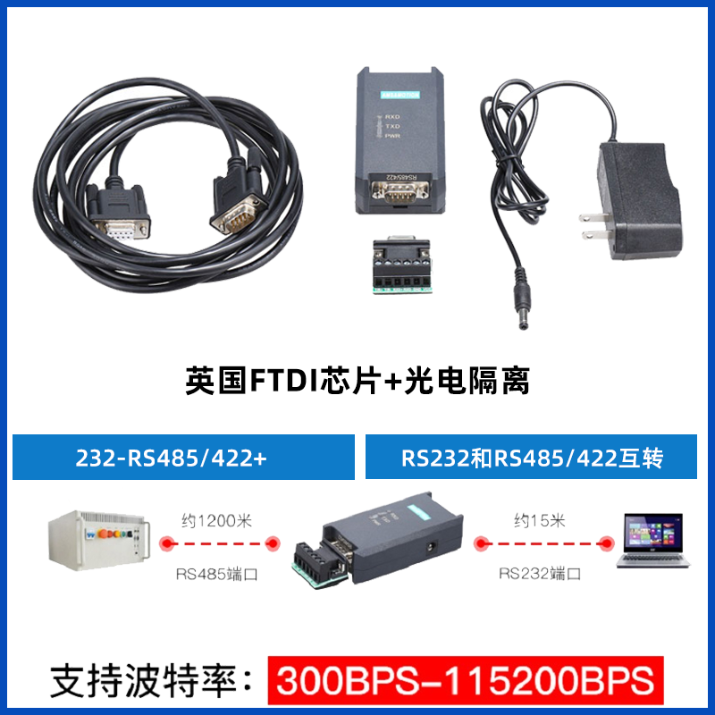 USB转RS232/485/422串口转换器 USB转串口双向通讯调试转换接头 - 图3