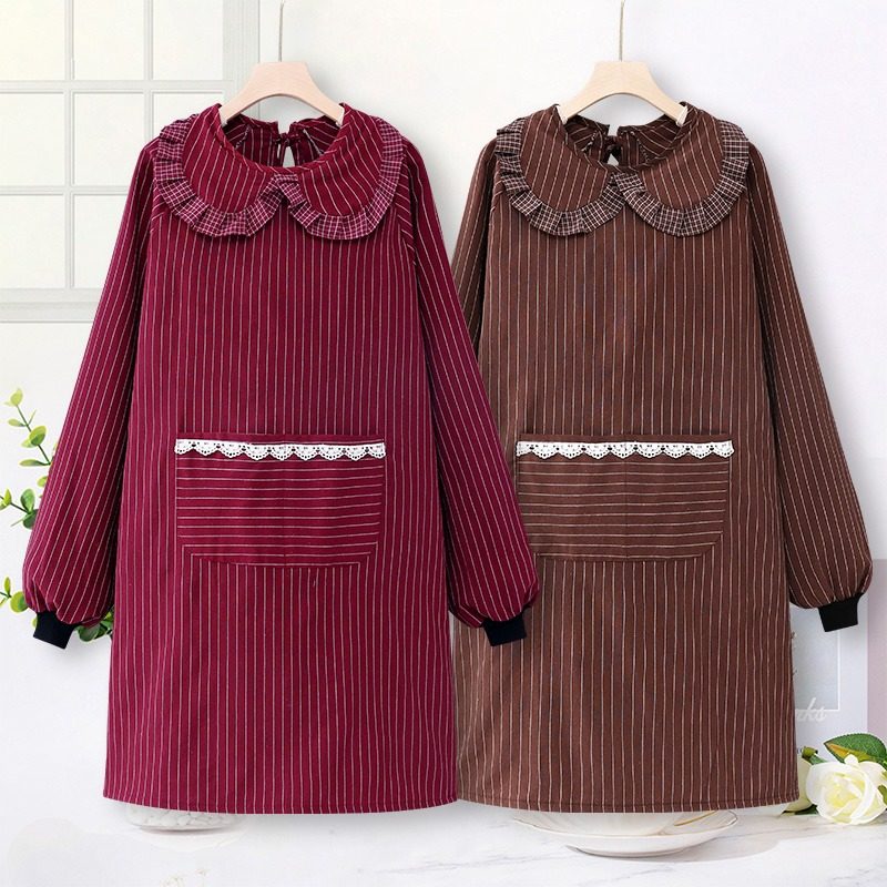 围裙长袖纯棉厨房家用洋气成人罩衣女新款冬季2025网红防脏工作服,淘宝优惠券,粉丝福利购,淘宝优惠卷