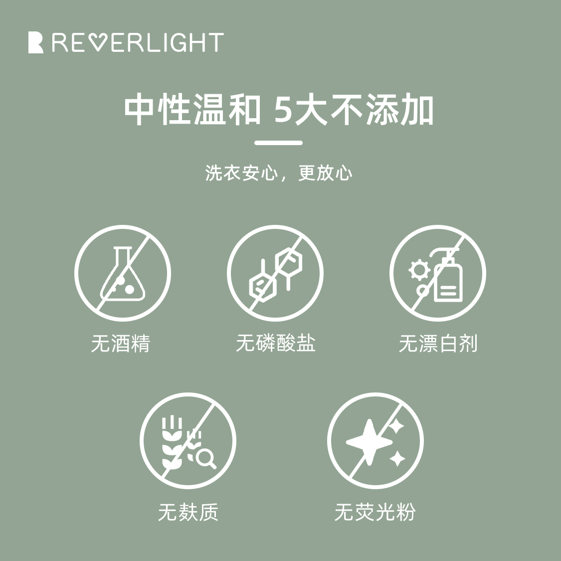 Reverlight魔法小绿瓶超浓缩洗衣液去油王强力去污高活性物洗衣液