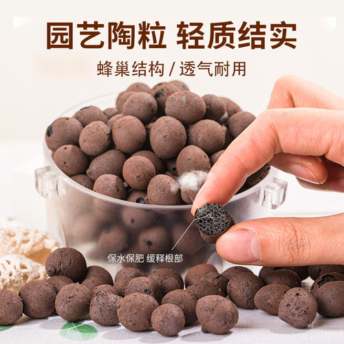 陶粒养花专用通用型花盆垫底空心陶粒园艺多肉花盆保湿颗粒瓶水培 - 图0