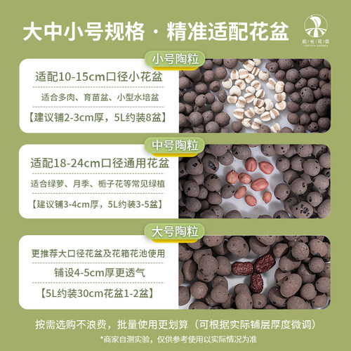 陶粒垫底养花专用颗粒花卉盆栽种菜铺面回填鱼缸水培多肉营养土 - 图2