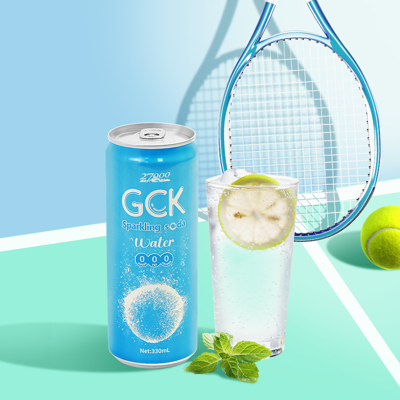 27000 GCK进口苏打水气泡水330ml*24罐无糖原味气水0糖0脂0卡饮料