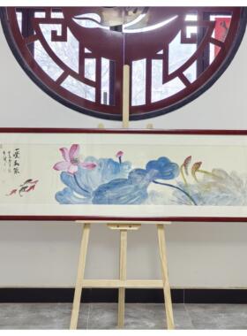 纯手绘国画卧室床头客厅沙发挂画花鸟写意事事如意装饰画新中式