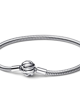 潘家纯银diy手链女锁头双圈蛇骨链Moments心形星形流星黑色基础链