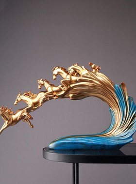 万马奔腾摆件领导老板办公桌酒柜书柜马到功成高档次高级感摆件马