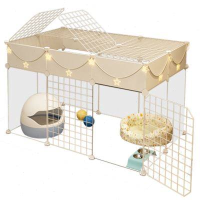 猫笼不占地方宠物围栏室内猫用组装一体式单层养猫兔子小型犬笼子-图2