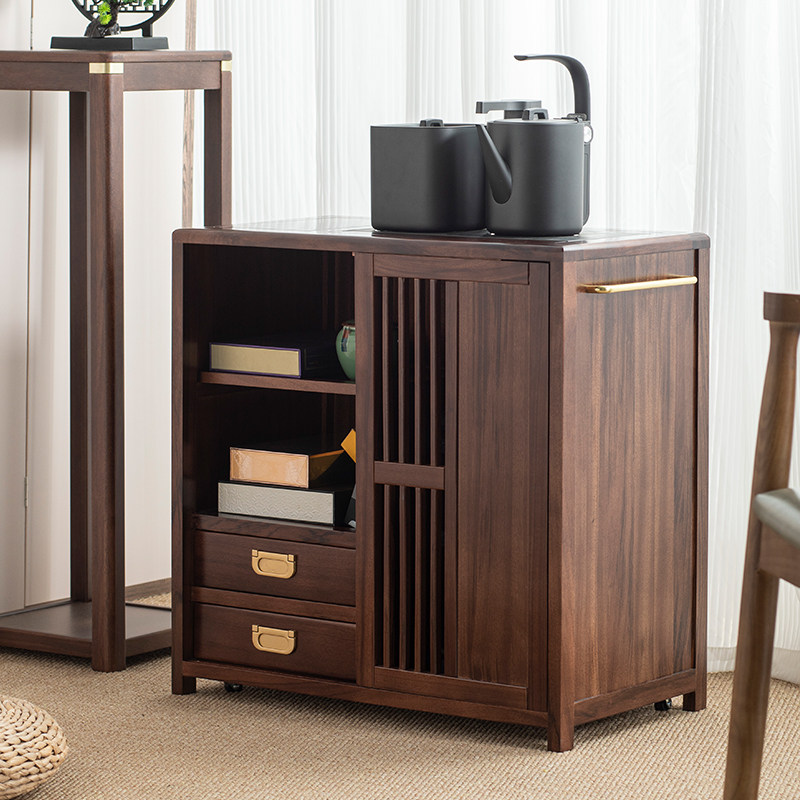 乌金木移动桌边几实木茶几客厅茶台茶水柜家用烧水壶一体沙发边柜,淘宝优惠券,粉丝福利购,淘宝优惠卷