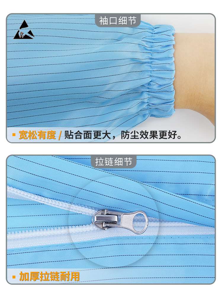 新品防静电衣服工作服男防尘无尘洁净服连体全身夏季分体套装女防 - 图3