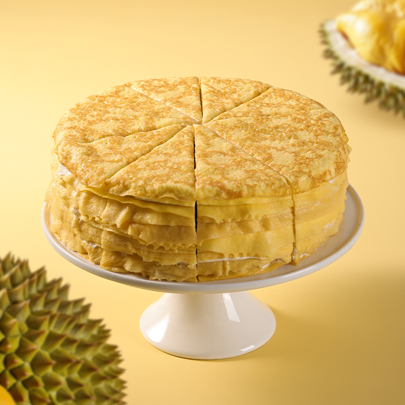 榴莲千层蛋糕切件冷冻动物奶油咖啡馆下午茶歇商用慕斯半成品 - 图3