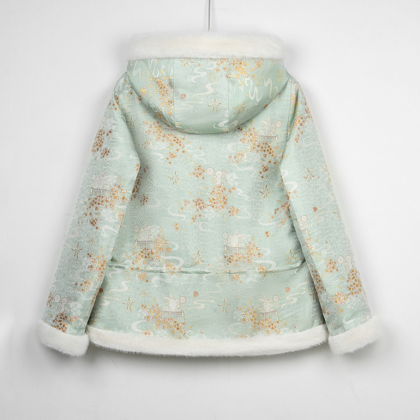 依山锦新中式宋锦100桑蚕丝兔绒棉服连帽外套国风上衣女冬小袄,淘宝优惠券,粉丝福利购,淘宝优惠卷